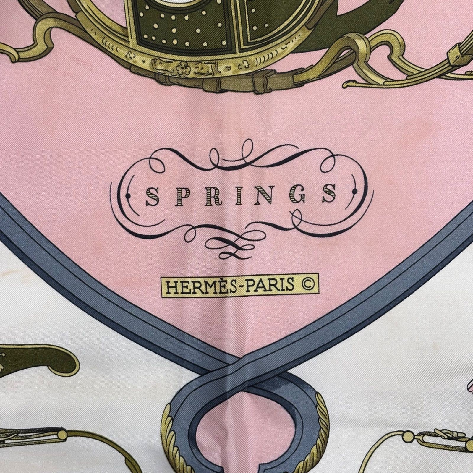 エルメス HERMES カレ90 SPRINGS スプリング スカーフ HERMES Vintage Silk Scarf Carre 90 SPRINGS エルメス シルク
