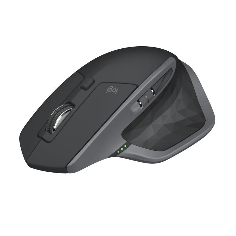Logitech MX Master 2S - Mouse - laser - 7 buttons - wireless - 2.4 GHz - USB wireless receiver - gra