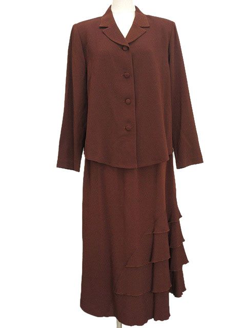 美品★詩仙堂ちりめん 3点セットアップ　ジャケット／ブラウス／スカート　ベージュ 楽天市場】ちりめん 詩仙堂（スーツ・セットアップ｜レディース