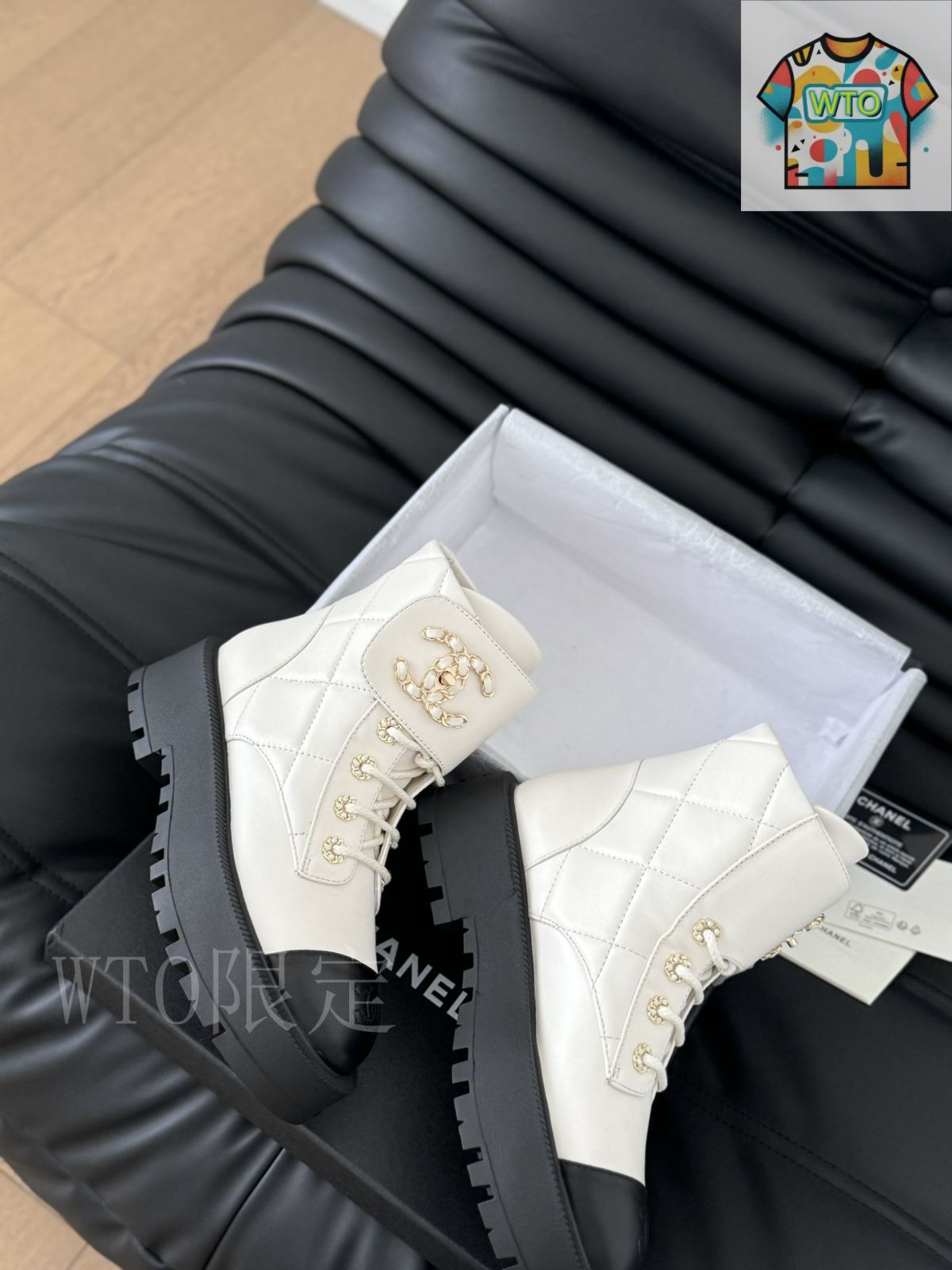 【足元を大人エレガントに♪】シャネル ショートブーツ ヒールでエレガントに】CHANEL☆ショートブーツ☆ダブルCCロゴ