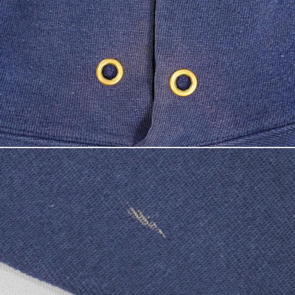 チャンピオン Champion 90s 90年代 リバースウィーブ スウェットパーカー NYAC ウイングフット フーディー USA製 刺繍タグ ヴィンテージ アメリカ 古着 メンズ パーカー ネイビー / 紺 L【中古】