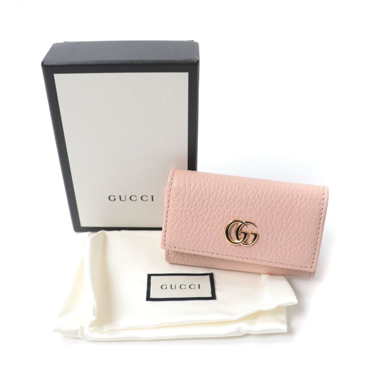 未使用品☆定価38500円 GUCCI グッチ 456118 GGマーモント ロゴ金具