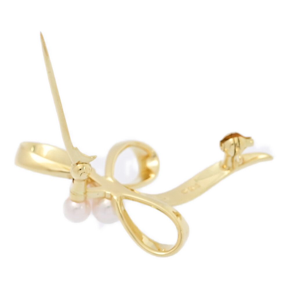 新品同様♡MIKIMOTO♡ミキモト♡絶品アコヤ真珠♡リボンブローチ♡箱付き MIKIMOTO ミキモト リボンモチーフ 3P・アコヤ真珠/Japan Pearl
