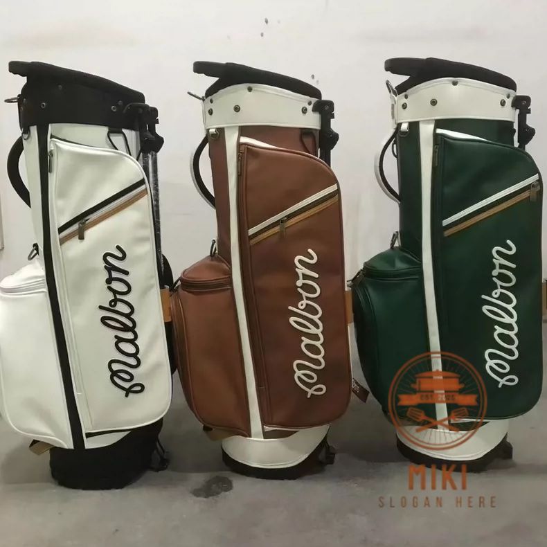 マルボンゴルフ キャディバッグ ゴルフバッグ Malbon golf ブラウン Malbon マルボンゴルフバッグ キャディバッグ スタンド式 ブラウン