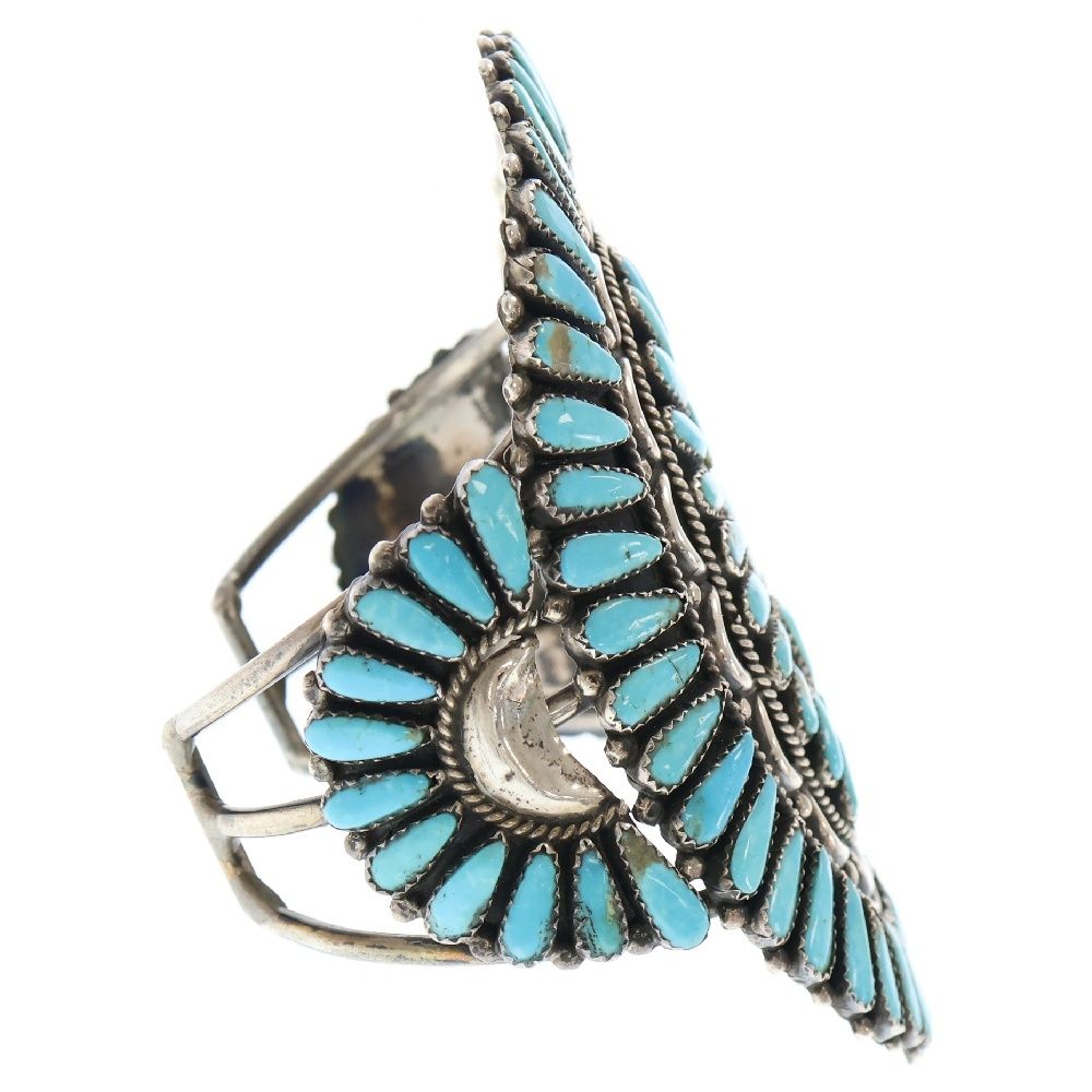 NAVAJOナバホ インディアンジュエリーシルバーターコイズクラスターバングル クラスターバングル NAVAJOナバホ インディアンジュエリーシルバー