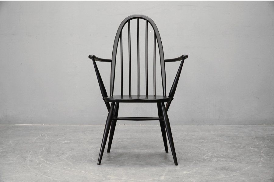 【ERCOL アーコール 】クエーカーアームチェア マットブラック イギリス 英国 ヴィンテージ 011123