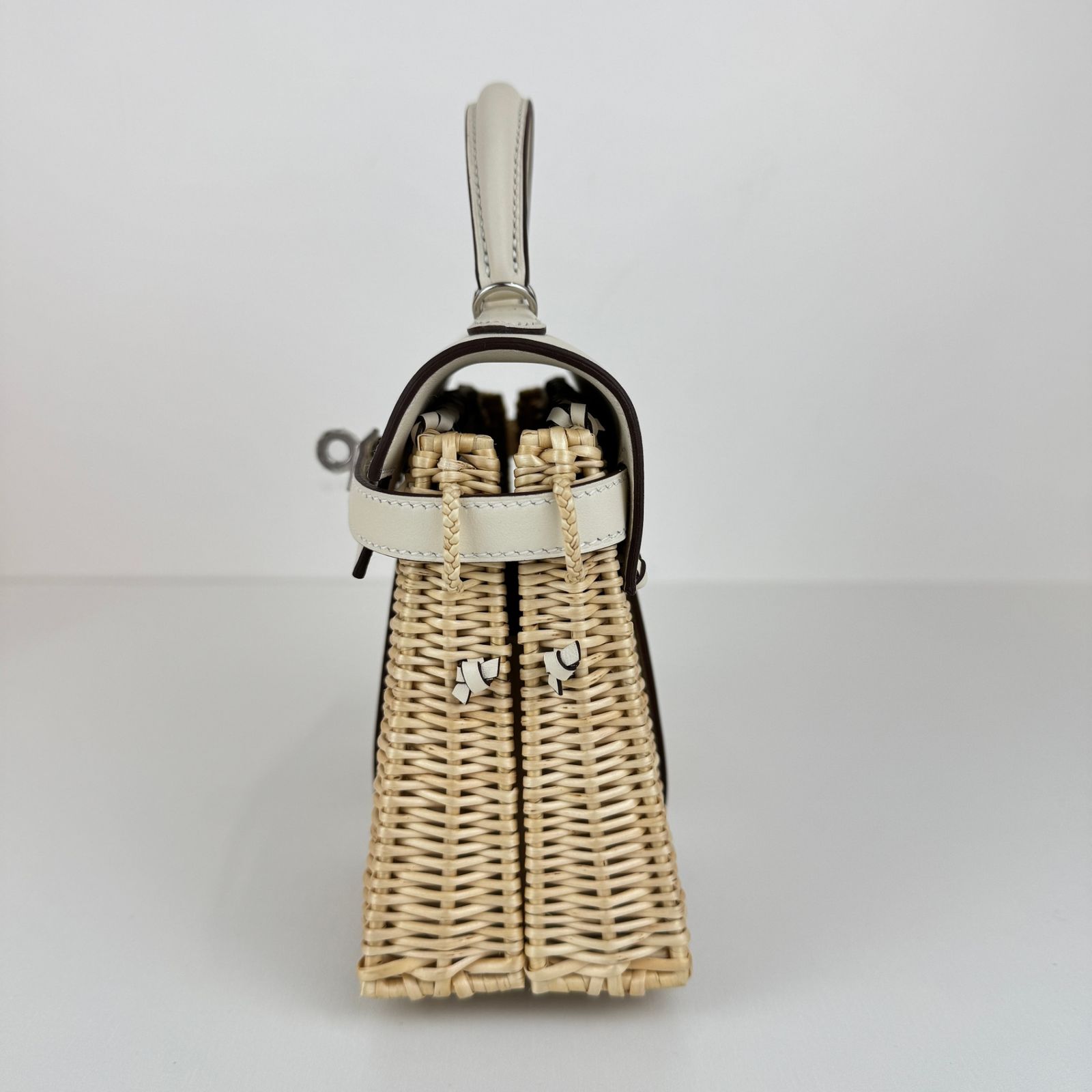 【出会えた一点物】HERMES ミニケリーダブルツアーナタ エルメス/ハンドバッグ/ミニケリー2/ナタ×セサミ×ジョーヌ