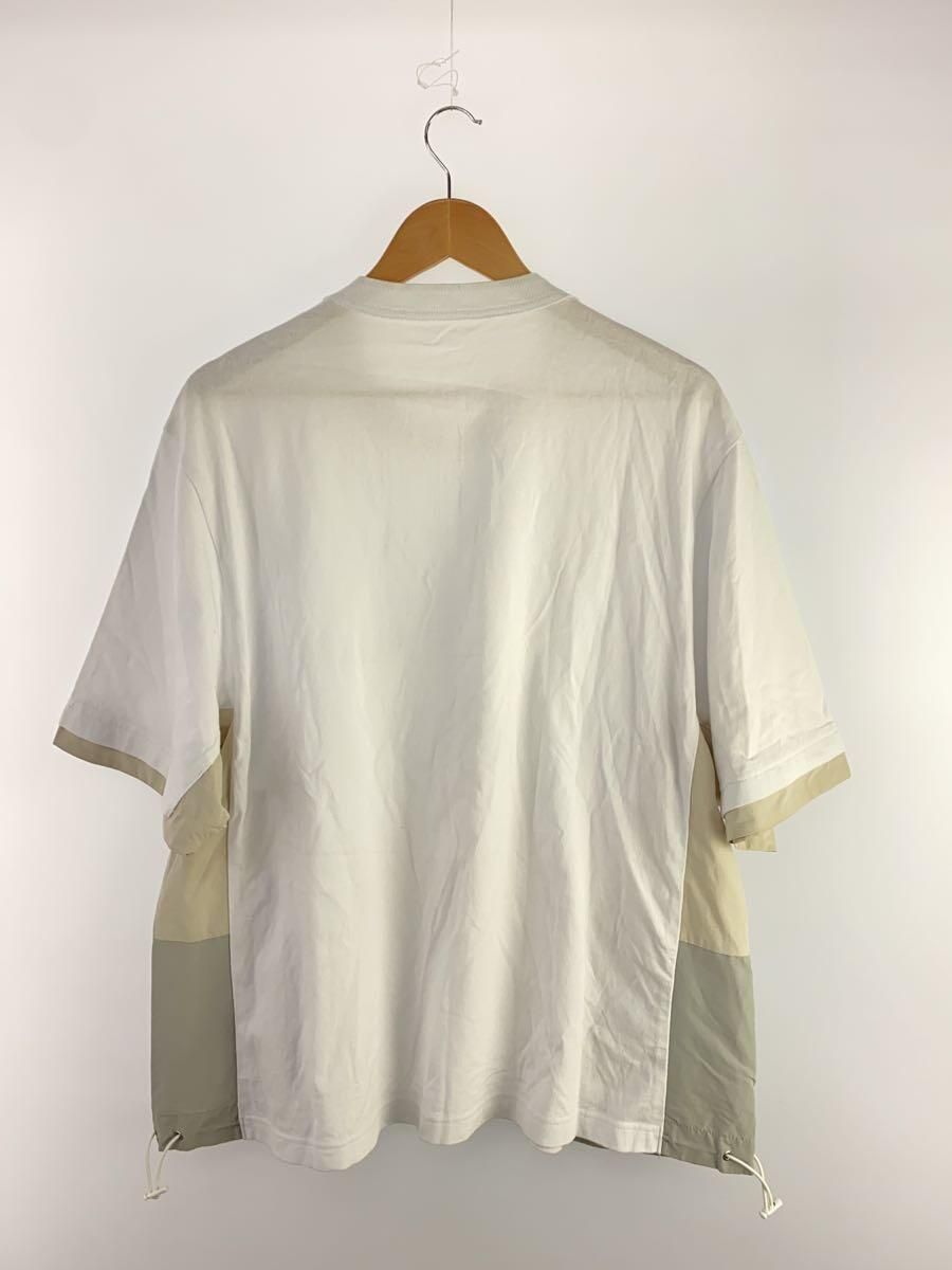 sacai Tシャツ コットン ホワイト 22-02734M ナイロン切替tee - メルカリ