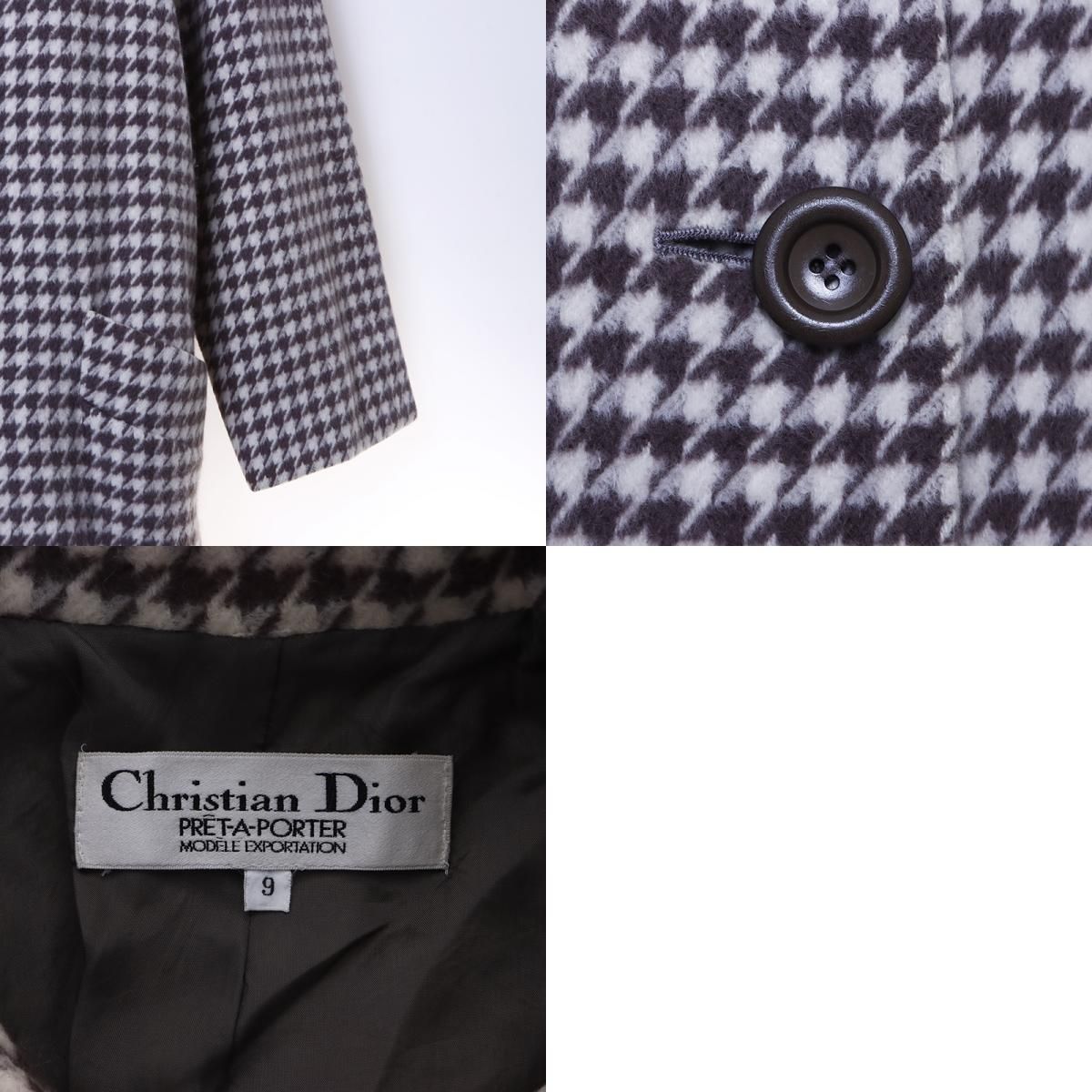 Christian Dior クリスチャンディオール コート 千鳥柄 - メルカリ