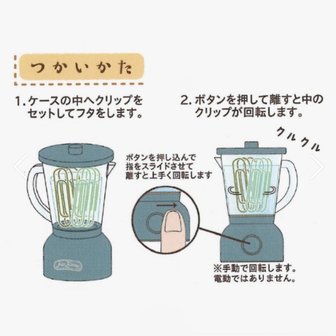 funbox クリップ入りミニミキサー ブルー 75017301 クリップケース 