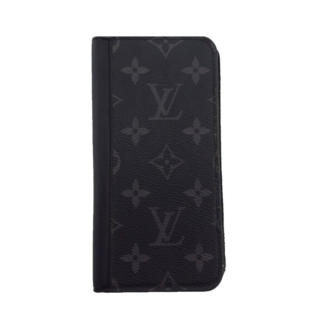 ルイ ヴィトン LOUIS VUITTON iPhoneケース モノグラム エクリプス ブラック×グレー レディース