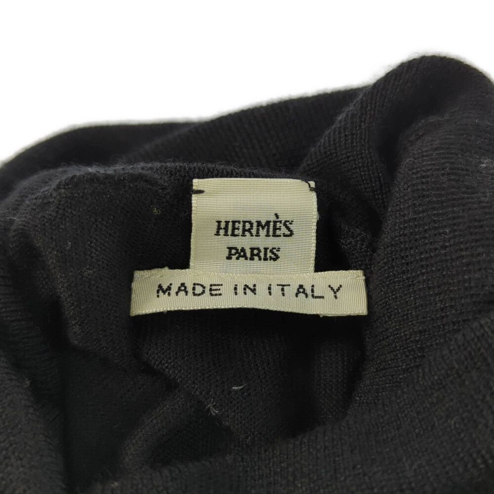 レディース HERMES エルメス カシミヤ シルク タートルネック ニット