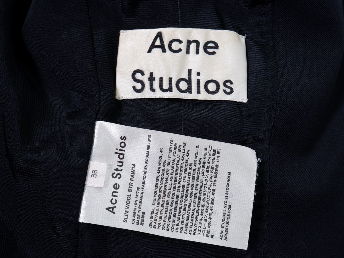 Acne Studiosアクネ ストゥディオズ SLIM WOOL STR スリムウール 