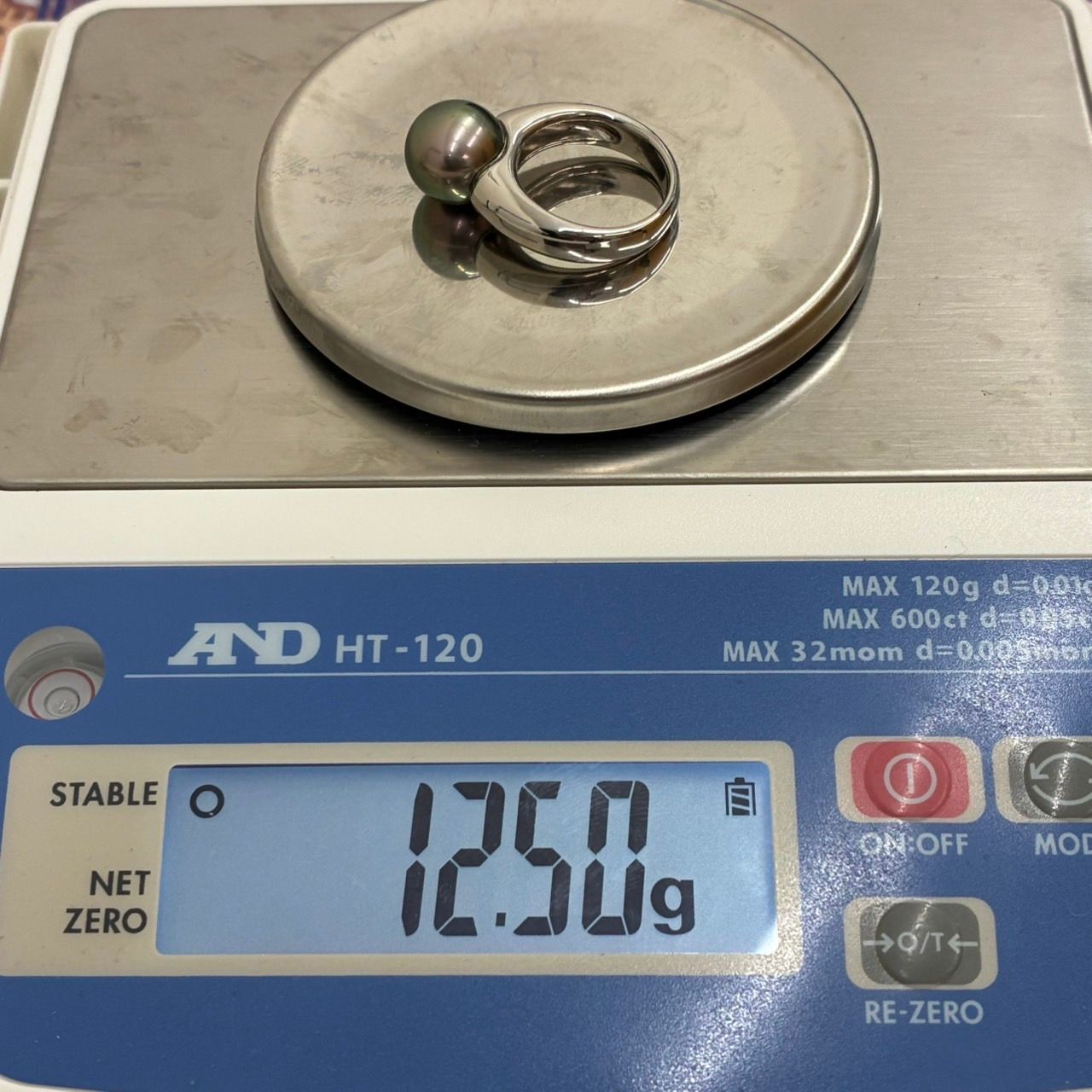 新品仕上済み TASAKI タサキ Pt900 天然 ブラックパール リング 黒蝶 