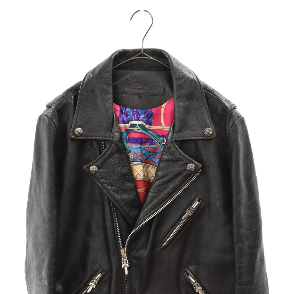 chrome hearts レザー切替カシミヤ混ダガージャケット CHROME HEARTS クロムハーツ ダガージャケット【超稀少