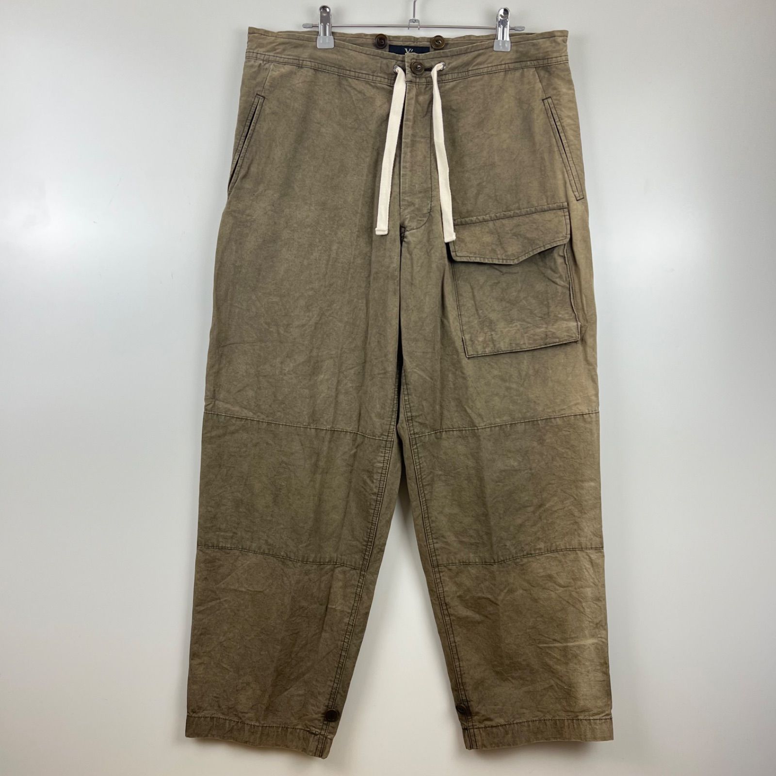 Y s 00 2003 ss archive grunge big pocket cargo pants 1 YQ-P 04-009 ワイズ ビッグポケット カーゴパンツ フェード グランジ 平成 アーカイブ