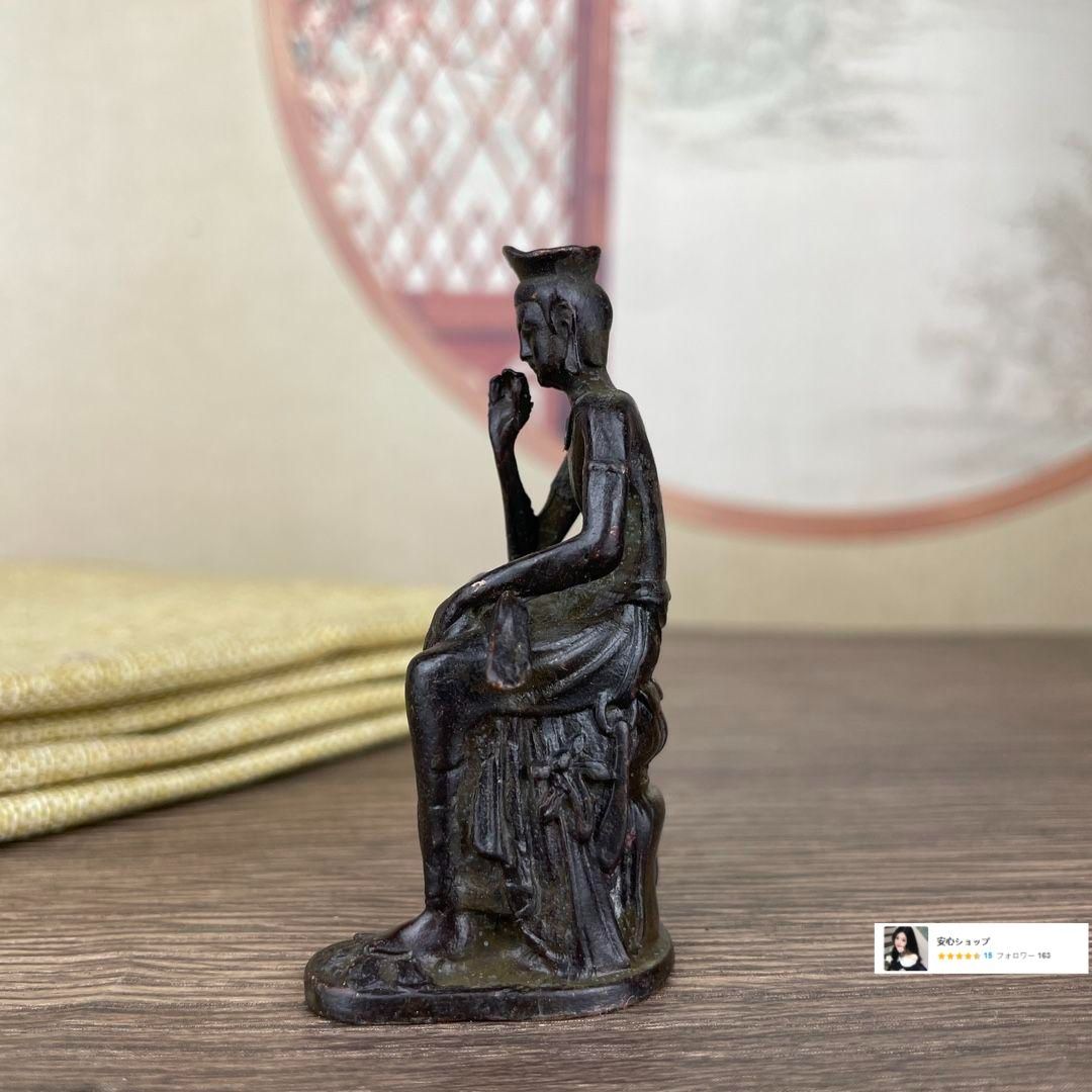 仏教美術 中国 仏像 小仏像 銅製 銅器 仏教美術 中国 仏像 水月観音 小仏像 銅製 銅器 - メルカリ