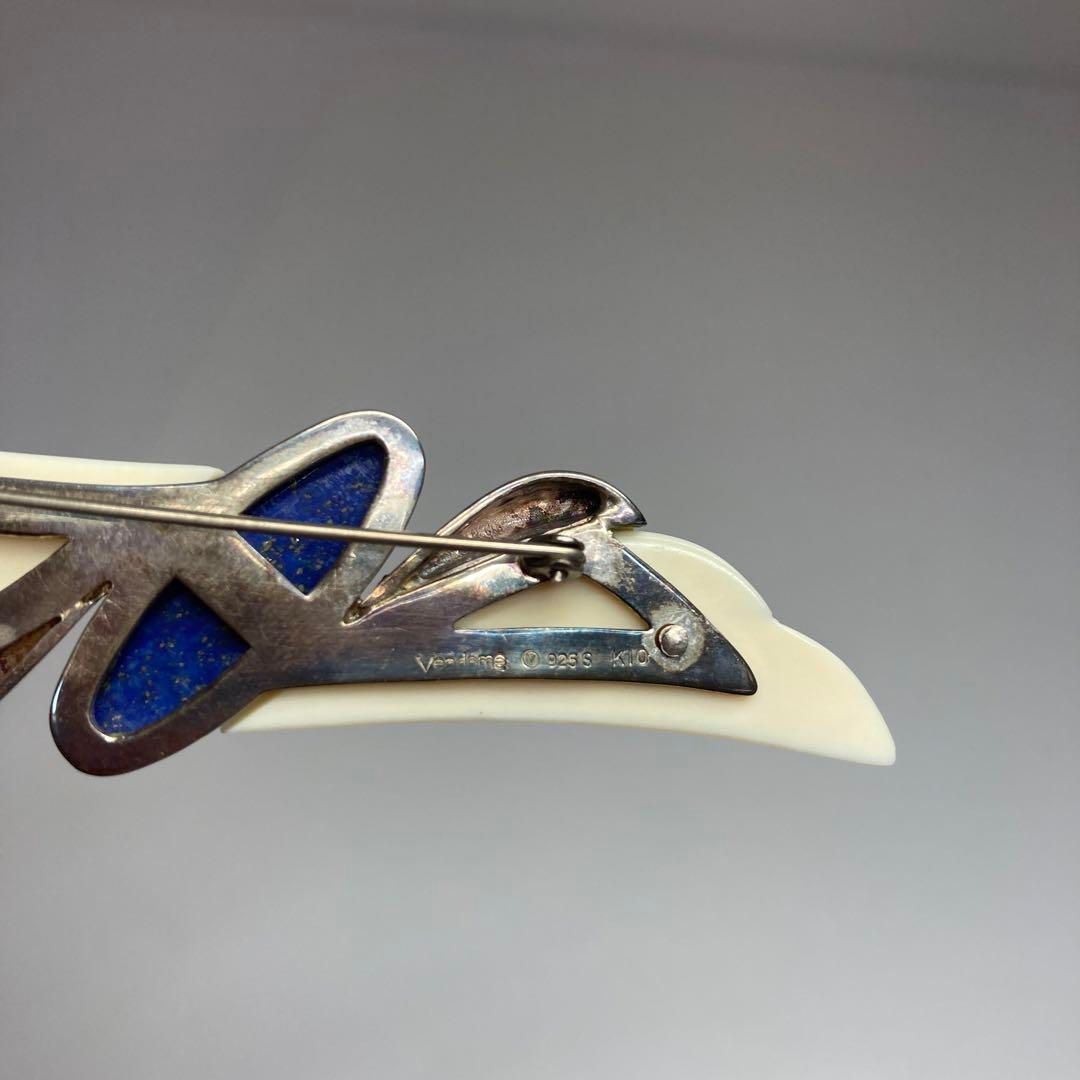 K10|silver刻印金具ブローチ 21g