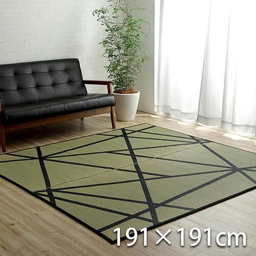 イケヒコ い草 ラグ Fレヴィン ナチュラル 約191 191 cm ふっくら 裏付き 8245879