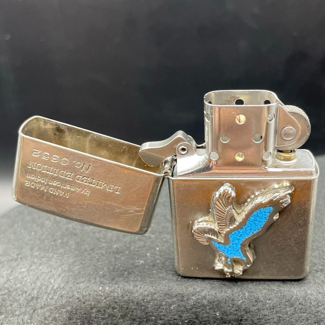 ZIPPO イーグル＆ターコイズ シルバープレート 1992年4月製 限定