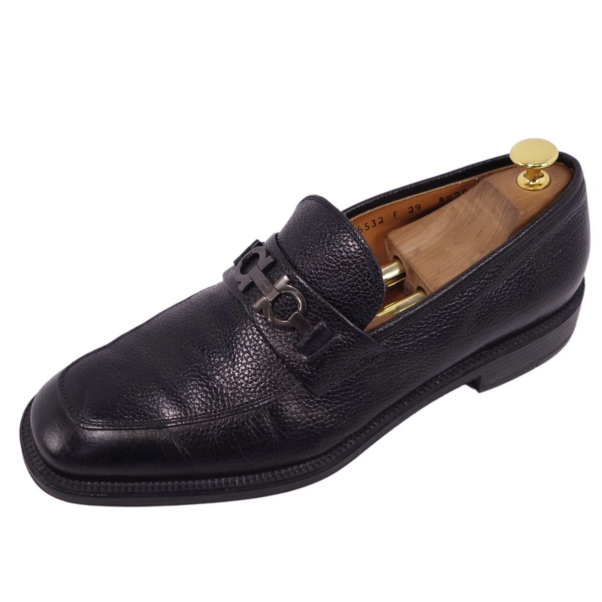 極美品】サルバトーレフェラガモ ガンチーニ レザービットローファー  