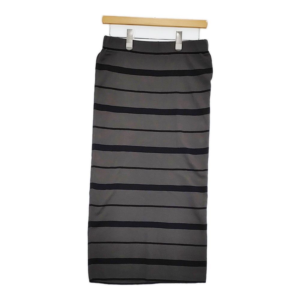 Deuxieme Classe Captivatingスカート 定26400円 ニット タイト ボーダー 25SS グレー ブラック レディース ドゥーズィエムクラス 5-0603M♪