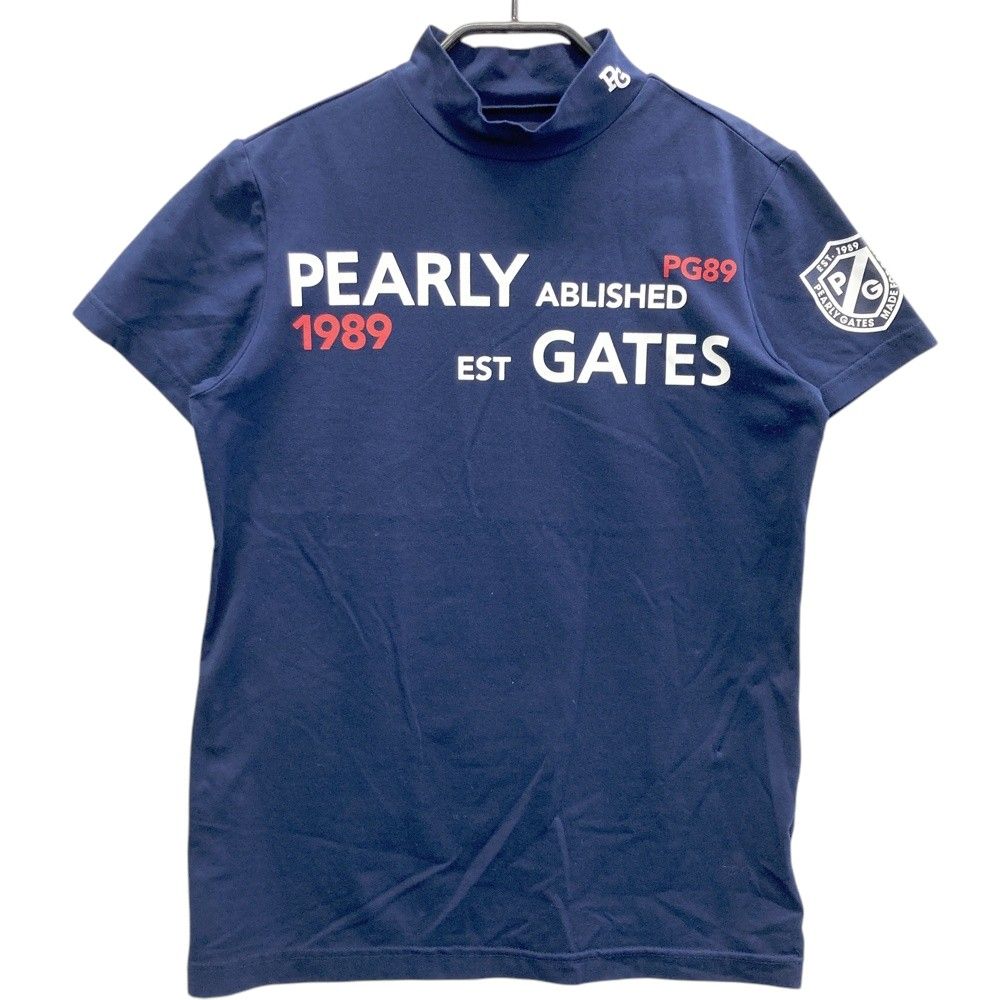 サイズ 1 PEARLY GATES パーリーゲイツ ハイネック 半袖Tシャツ ネイビー系 240101412209 ゴルフウェア レディース ストスト