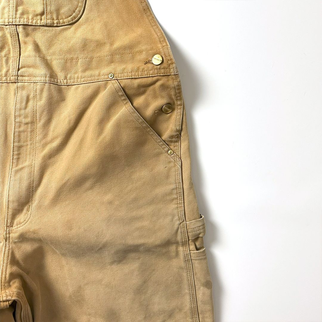 carhartt オーバーオール ダブルニー W40 L30 ブラウン Carhartt オーバーオール W40 L30 ブラウン ダブルニー仕様