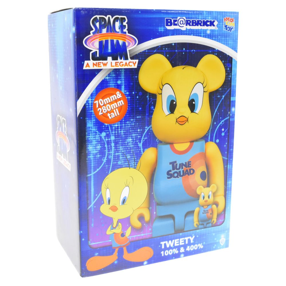 MEDICOM TOY - MEDICOM TOY メディコムトイ ×SPACE JAM TWEETY BE@RBRICK 100%&amp;400% スペースジャム トゥイーティー ベアブリック フィギュア イエロー/ブルー BE@RBRICK SERIES 49