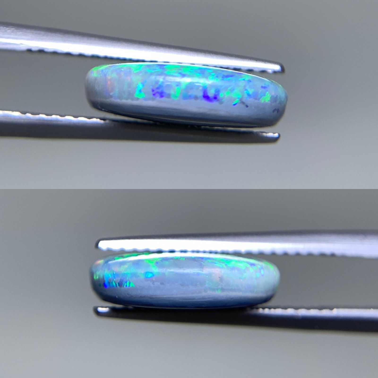 ブラックオパール 天然 4.173ct 中央宝石ソーティング付き 13.4㎜×11.7  