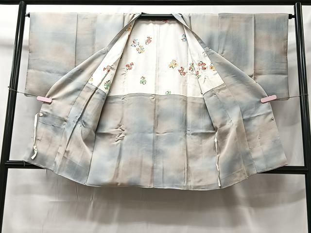 平和屋着物＃道行コート　霞枝花文　暈し染め　ロング丈　正絹　逸品　未使用　CAAT5939id 平和屋着物＃道行コート 霞枝花文 暈し染め ロング丈 正絹 逸品 未使用