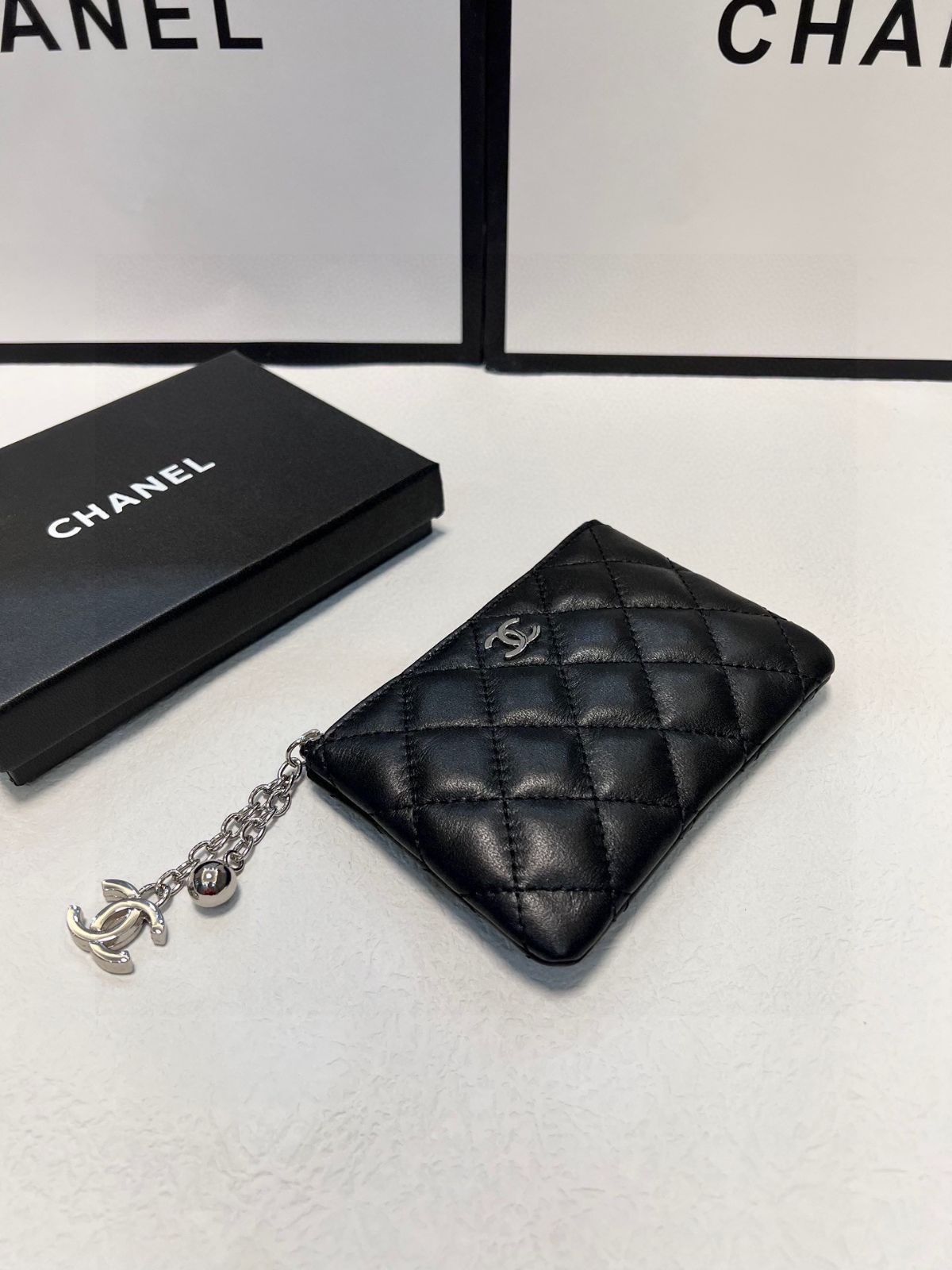 本日限定特価】シャネル ラムスキン コインケース 14.5×9cm