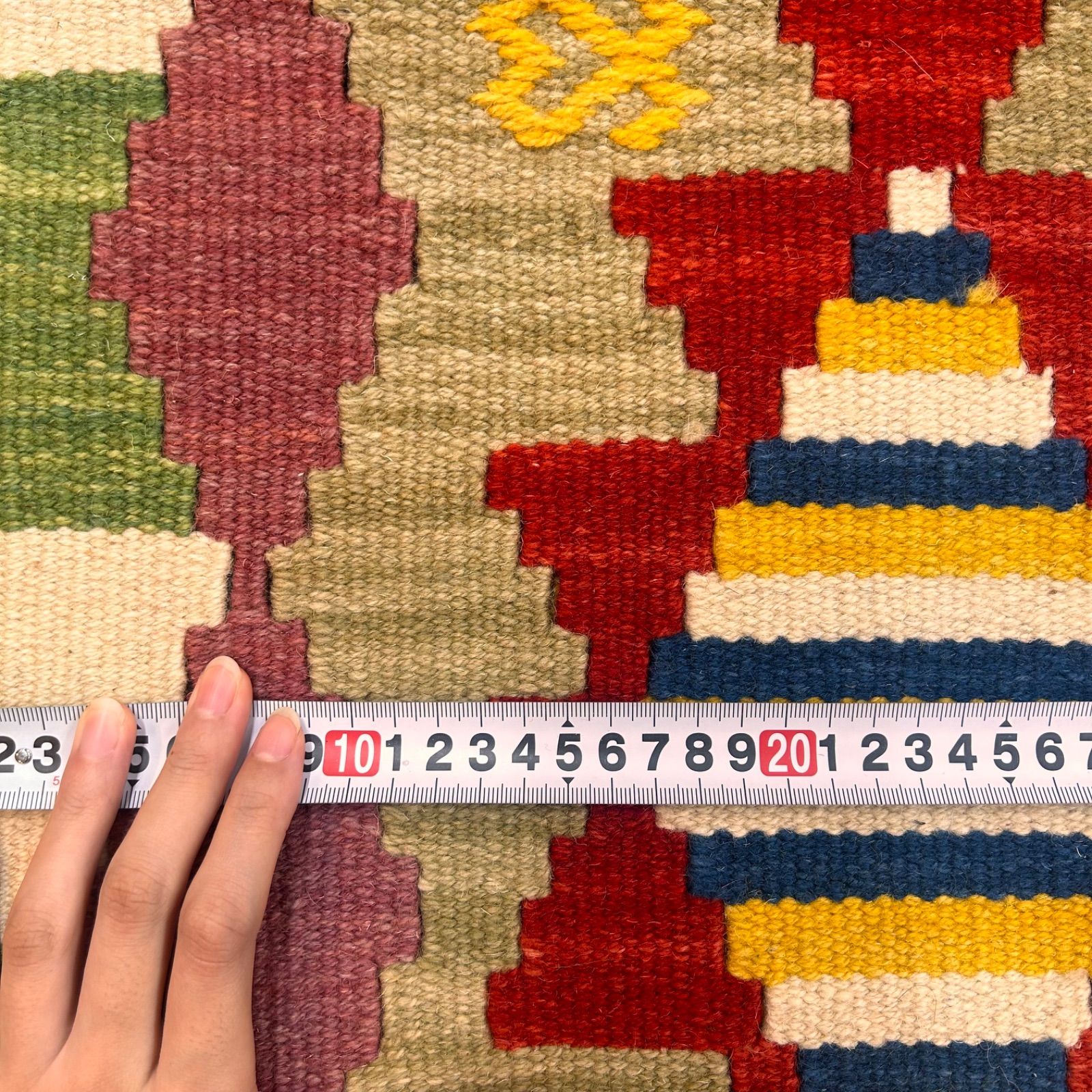 キリム】トルコ産 カイセリ 手織りカーペット 56.5×100cm インテリア 