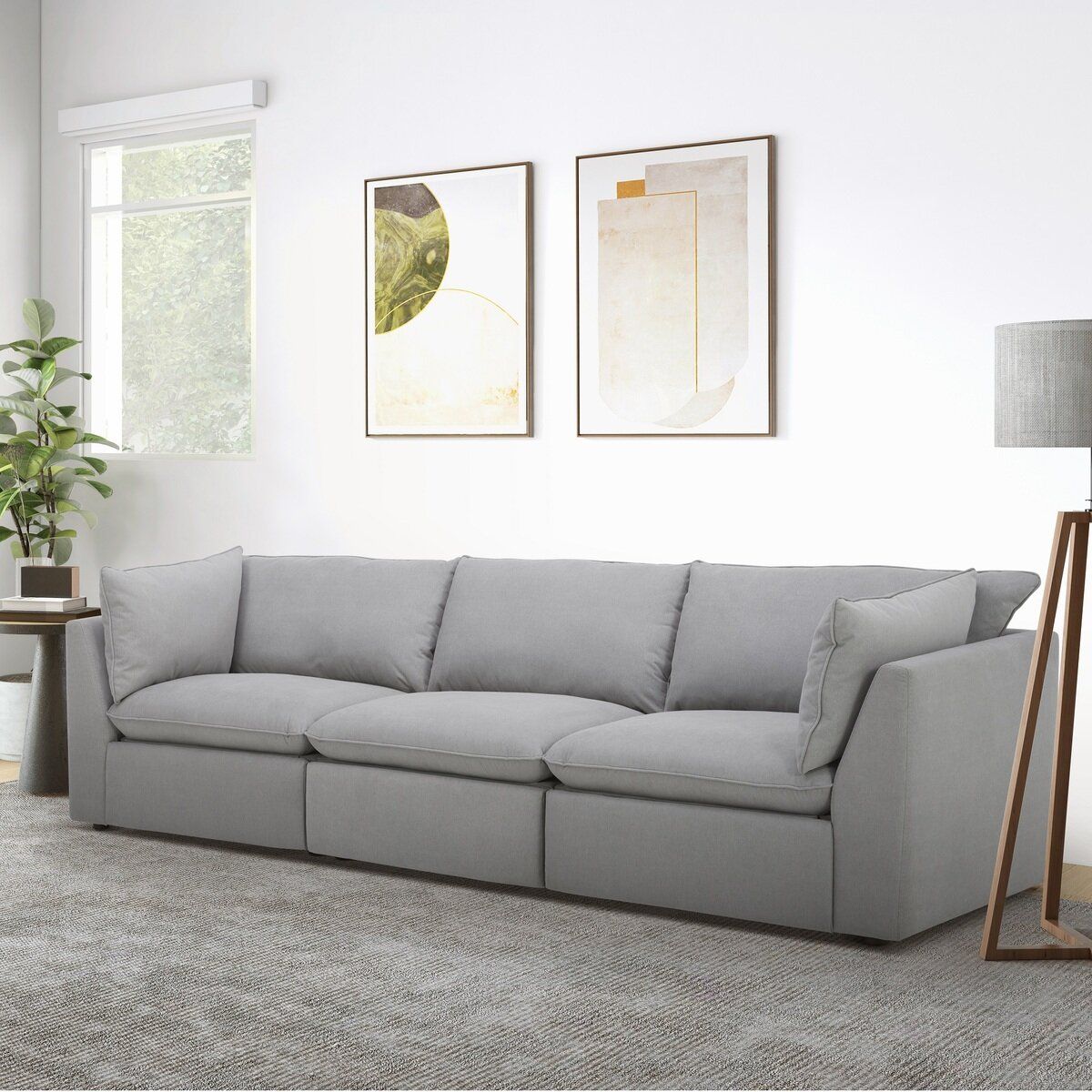 コストコ商品 Gilman Creek Furniture 布製 電動モジュラーソファ3 