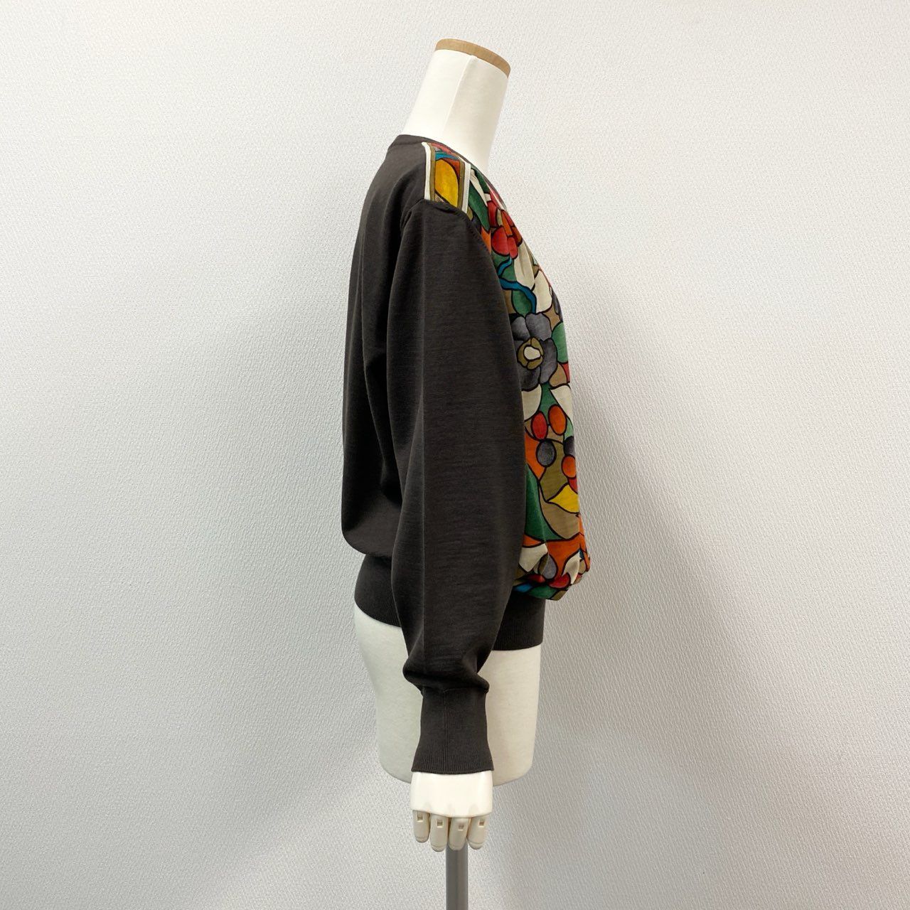 85i12 LEONARD レオナール ハイゲージ ニット セーター トップス 花柄  