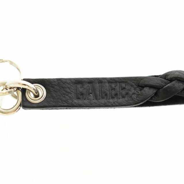  キャリー CALEE STUDS - LEATHER SHORT KEY RING TYPE B ピラミッドスタッズ レザー ショートキーリング CL- 黒 ブラック シルバー 251018 ウォレットチェーン 小物