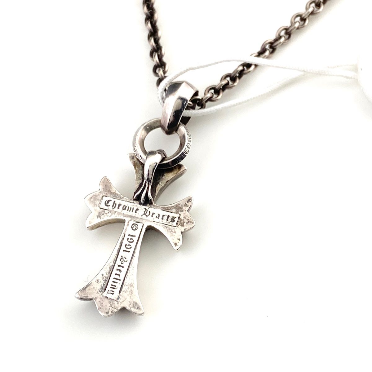 クロムハーツCHクロスペンダントスモールwithベイル＆ペーパーチェーン
