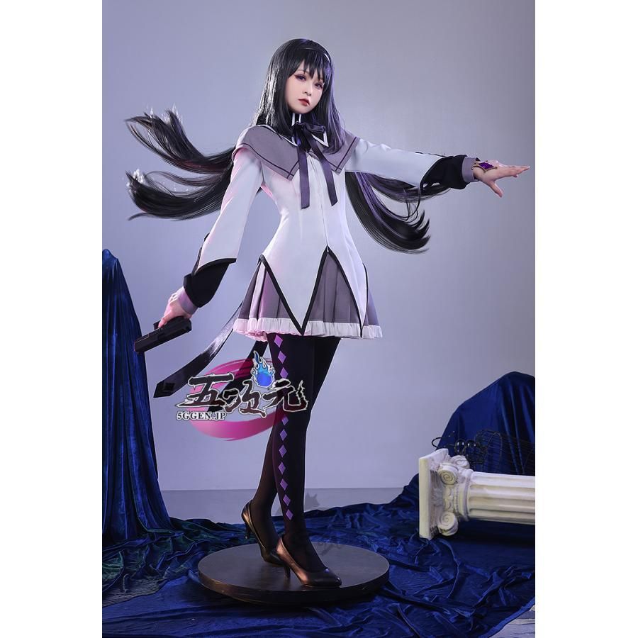 三分妄想 魔法少女まどか マギカ コスプレ コスプレ 暁美 ほむら 衣装 ウィッグ 追加可