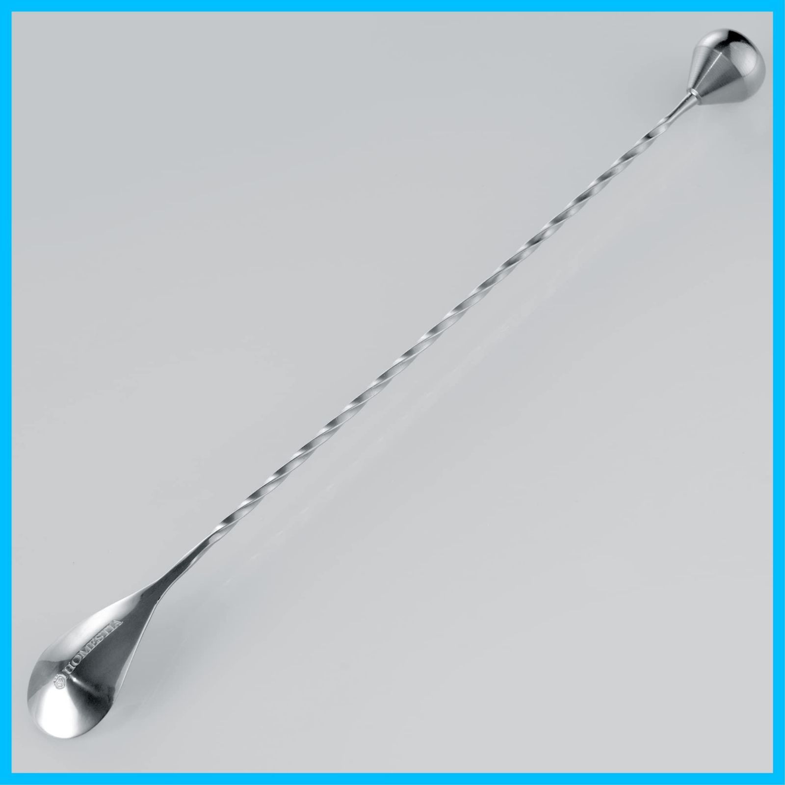 Homestia 2イン1バースプーンもミニバーペストル カクテル マドラースプーン30 cm 多目的モヒートペストル