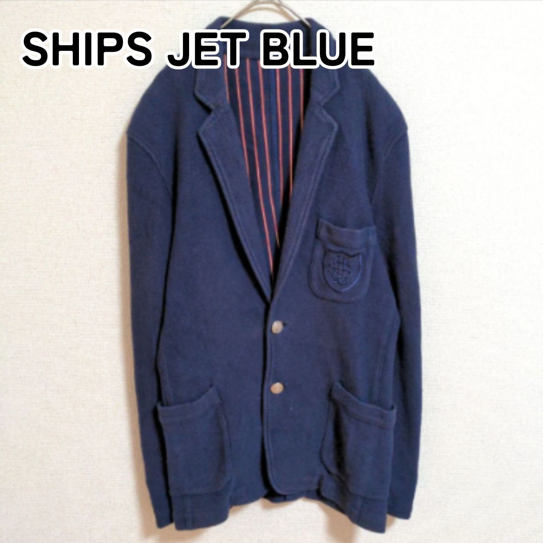 SHIPS JET BLUE シップスジェットブルー L ネイビー テーラード