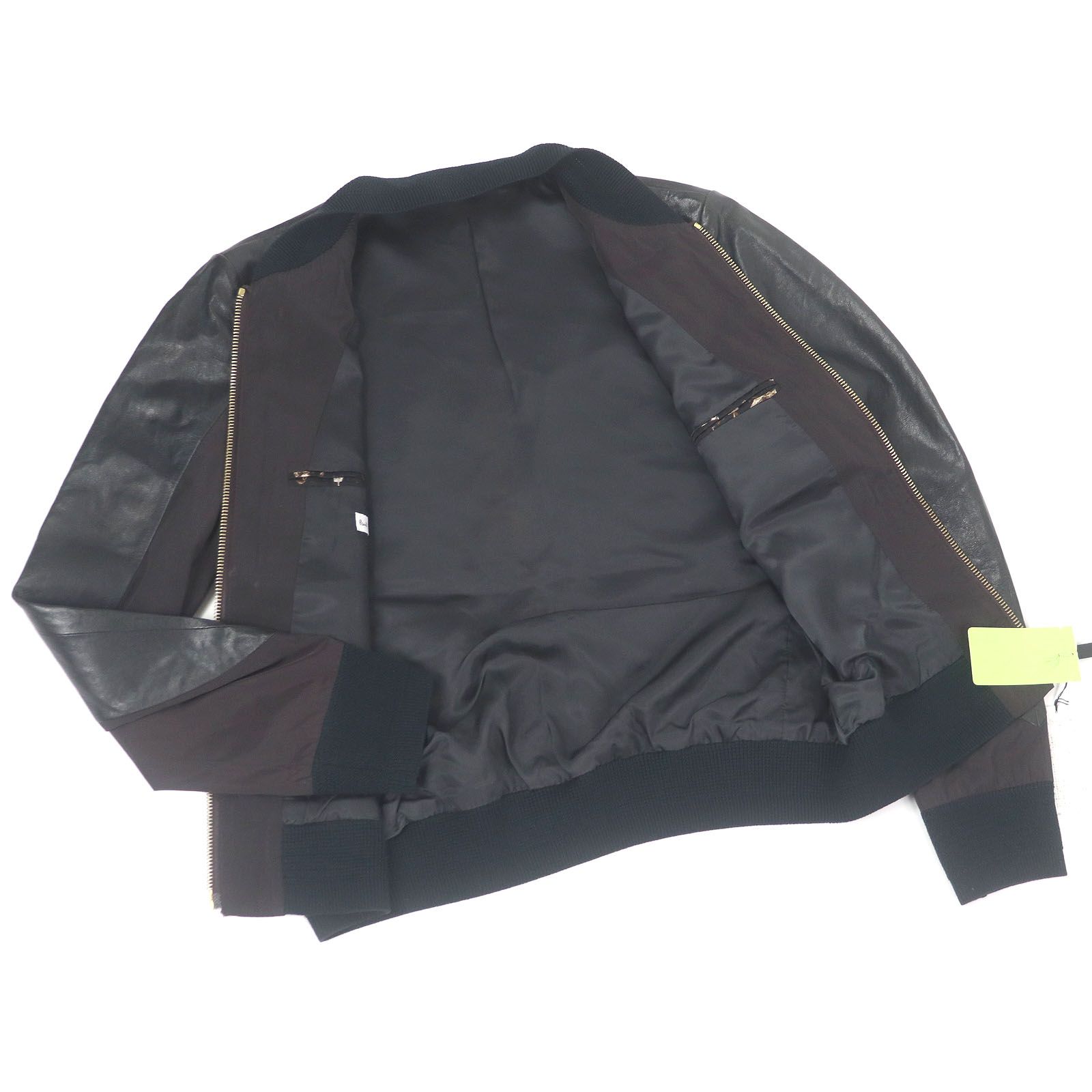 未使用品□Paul Smith ポールスミス 羊革 切替デザイン ブルゾン
