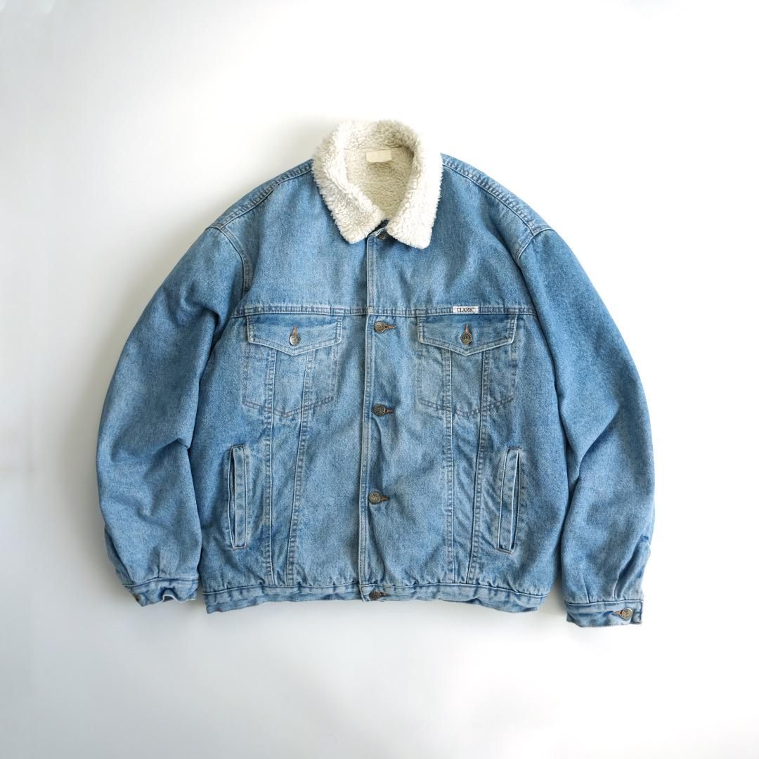 CLARK Denim Jacket Boa Lining Blue Made in Italy