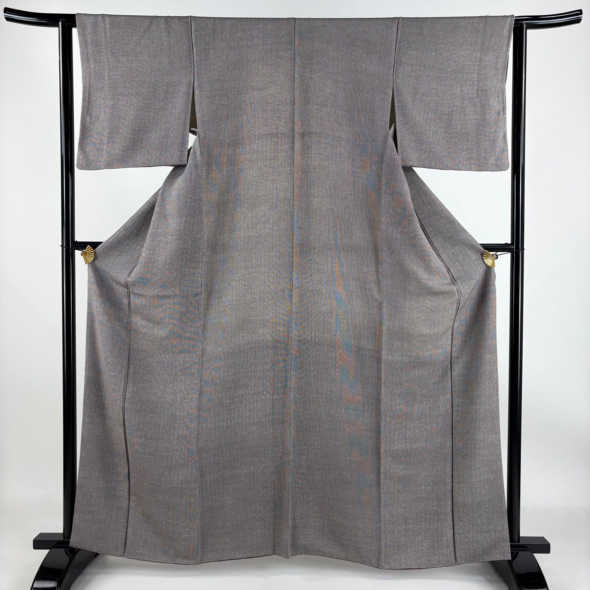 江戸小紋 身丈162.5cm 裄丈62.5cm S 袷 角通し 茶色 正絹 美品 名品 【】