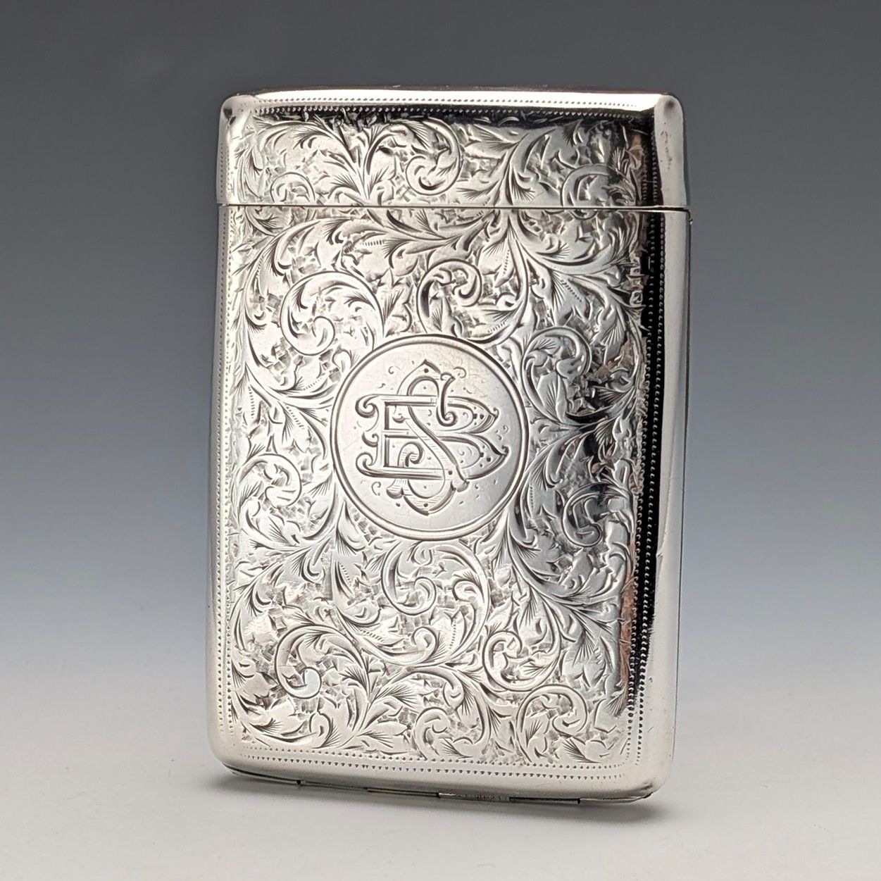 銀製　STERLING　刻印　シガレットケース　マネークリップ　カフス　117g 1902年 英国アンティーク 純銀製 シガレットケース 75g I.J.