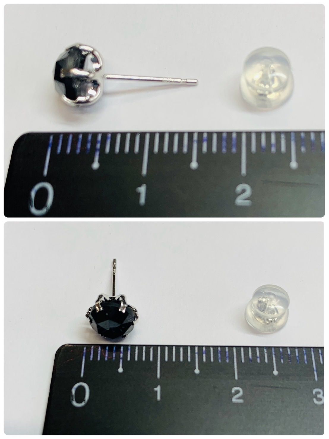 PT900ブラックダイヤモンドピアス1.00カラットAAA片耳用 - メルカリ