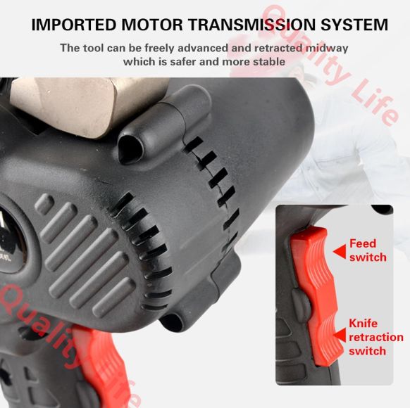 電動ケーブルカッター 18V電動ラチェットケーブルカッター 電線切断ツール ケーブル切断工具 Φ50mm-70mm ケーブル切断 銅|アルミなどのケーブルに対応 簡単操作 EC-50M PSE認証 HRDEVELOPMENT_JP