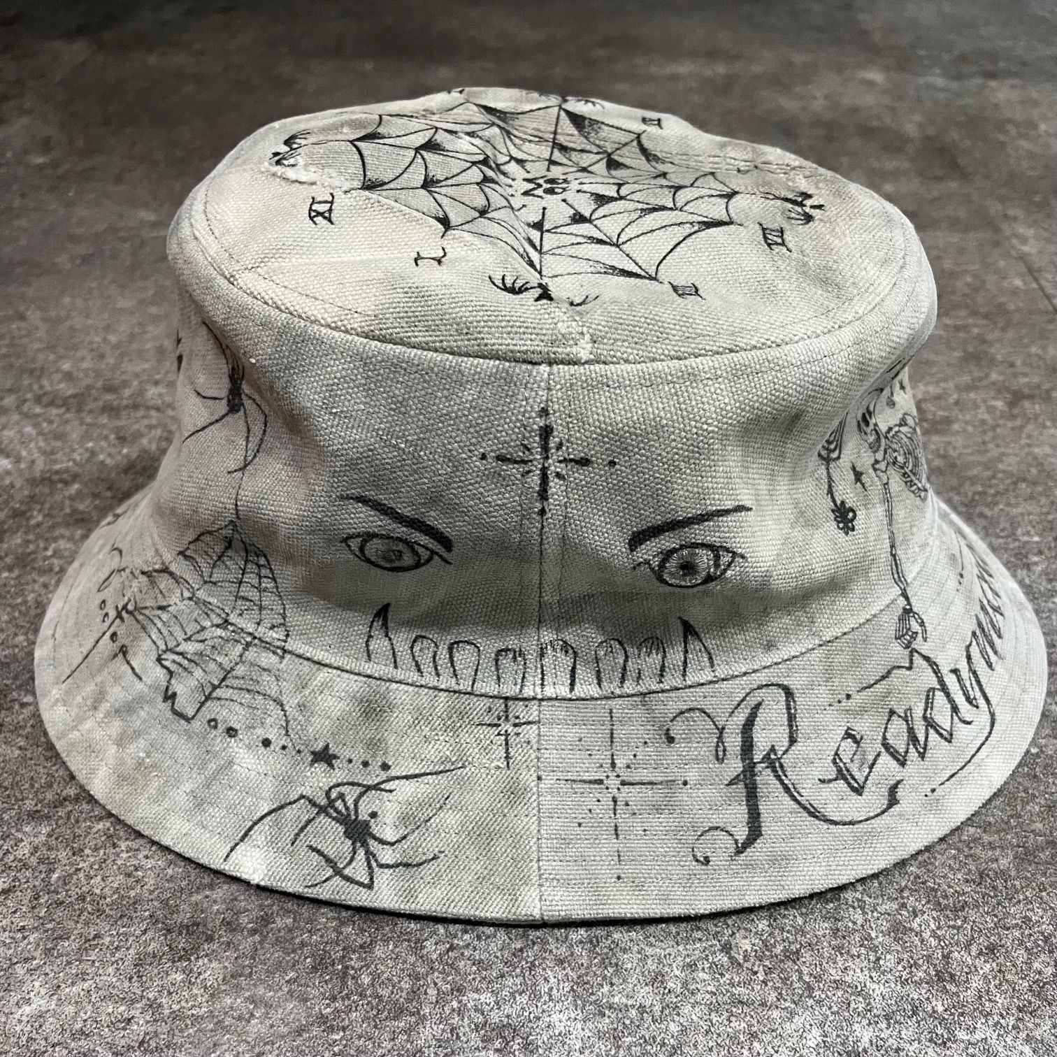 定価85800円 新品同様 READYMADE 23AW DR.WOO BUCKETHAT TATOO REDW-CO 