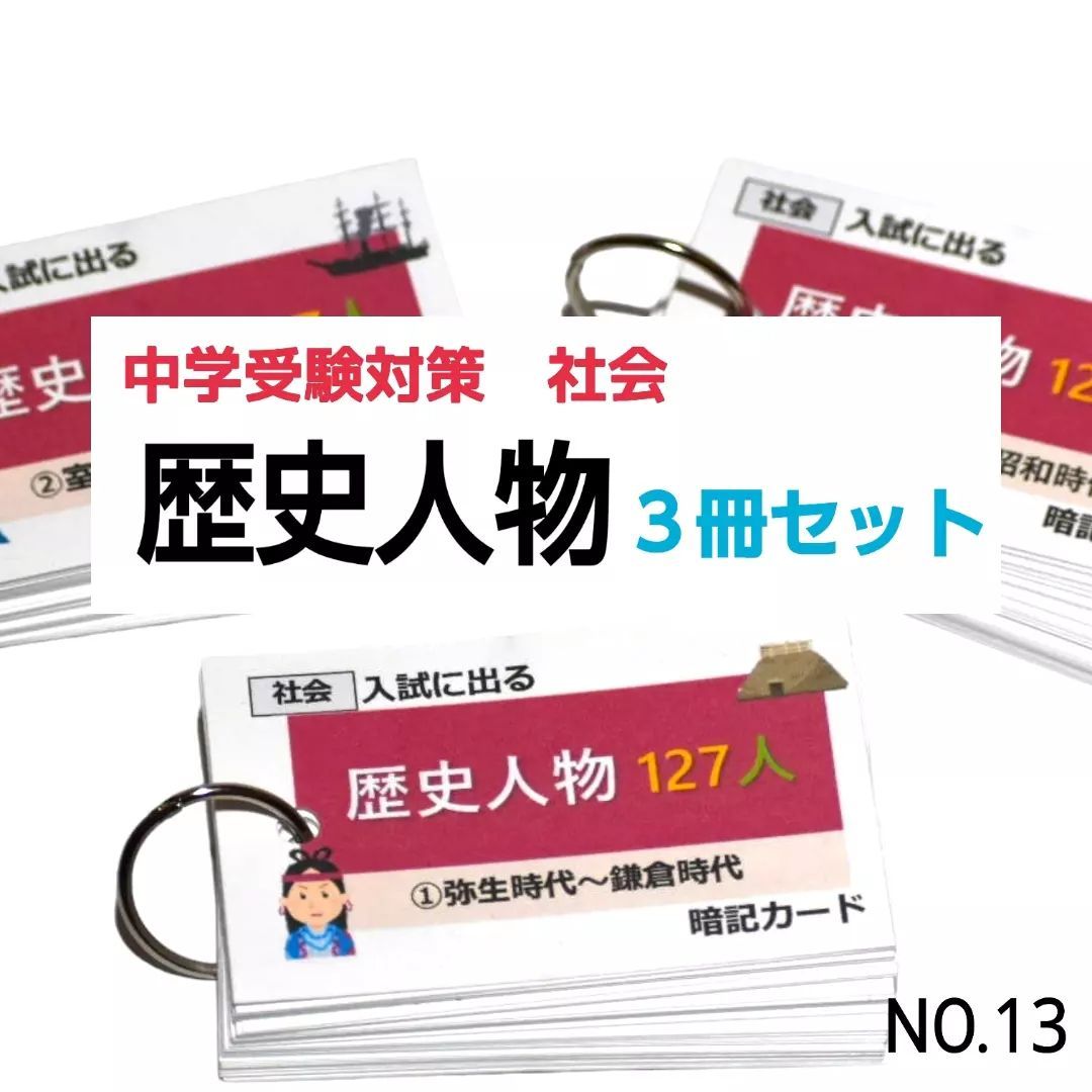 中学入試 歴史人物 人名 暗記 ラミネート 社会 歴史 人物 偉人 繋がら 顔