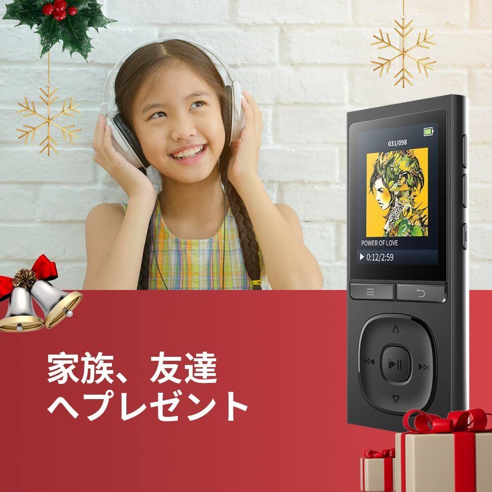 新品・送料無料】Victure M5 MP3プレーヤー FMラジオ 音声FM録音用 1.8