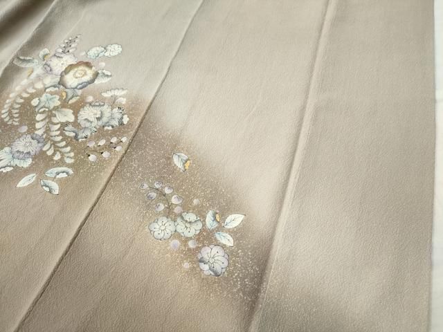 平和屋着物○訪問着 手描き 辻が花 暈し染め 金彩 鬼しぼ縮緬 正絹